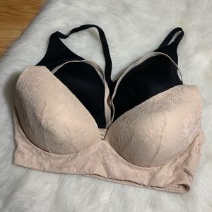 2 Body by Victoria lightly lined plunge lounge bra